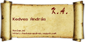 Kedves András névjegykártya